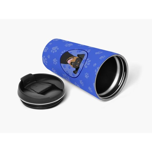 Doberman Pinscher Black and Rust Natural Ears #1  Stainless Steel 16 oz  Tumbler - Picture 4 of 4